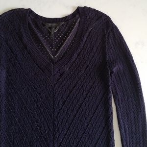 BCBGMaxAzria asymmetrical cable knit sweater